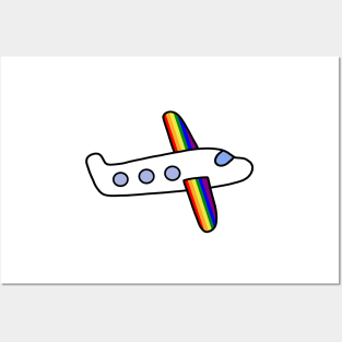 Gay Rainbow LGBTQ Airplane Travel Posters and Art